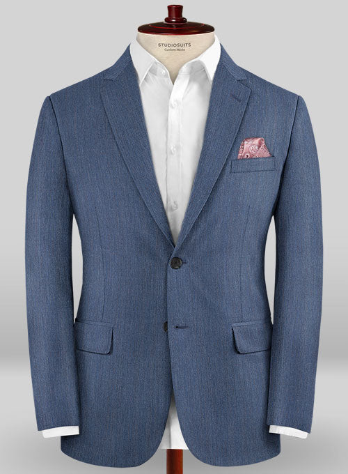 Caccioppoli Sun Dream Rafana Blue Wool Silk Jacket