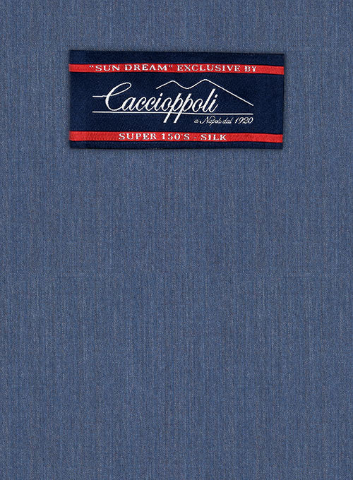 Caccioppoli Sun Dream Rafana Blue Wool Silk Jacket