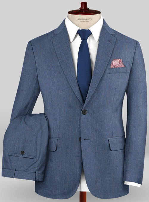 Caccioppoli Sun Dream Rafana Blue Wool Silk Suit