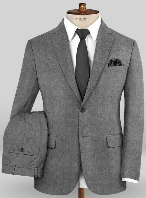 Caccioppoli Sun Dream Ridro Gray Wool Silk Suit