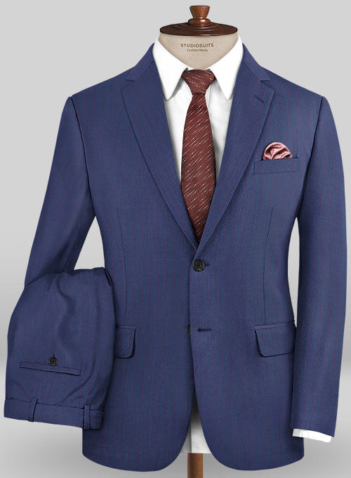 Caccioppoli Sun Dream Oro Ink Blue Wool Silk Suit