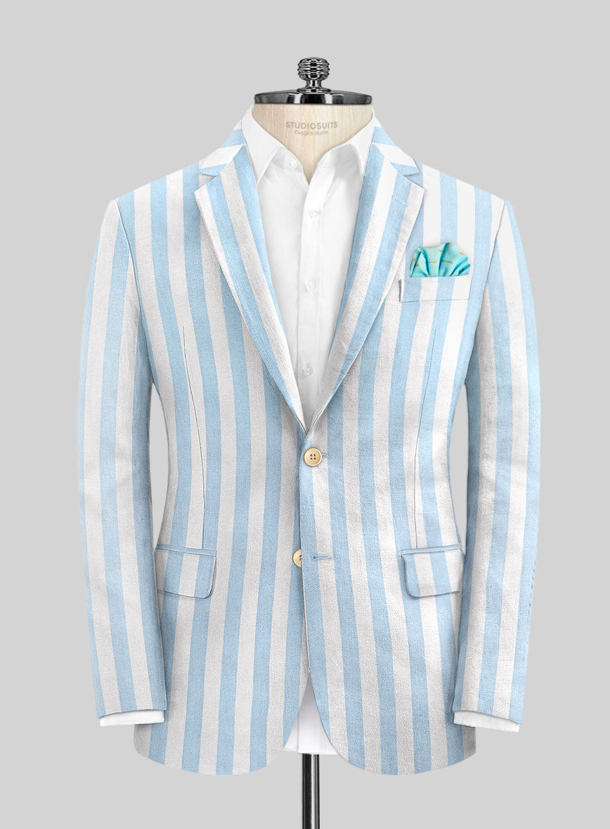 Campari Blue Stripe Linen Suit