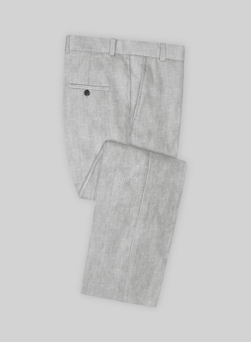 Campari Cloudy Gray Linen Pants