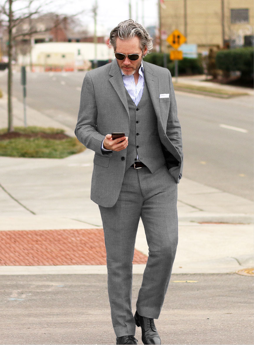 Campari Gray Linen Suit