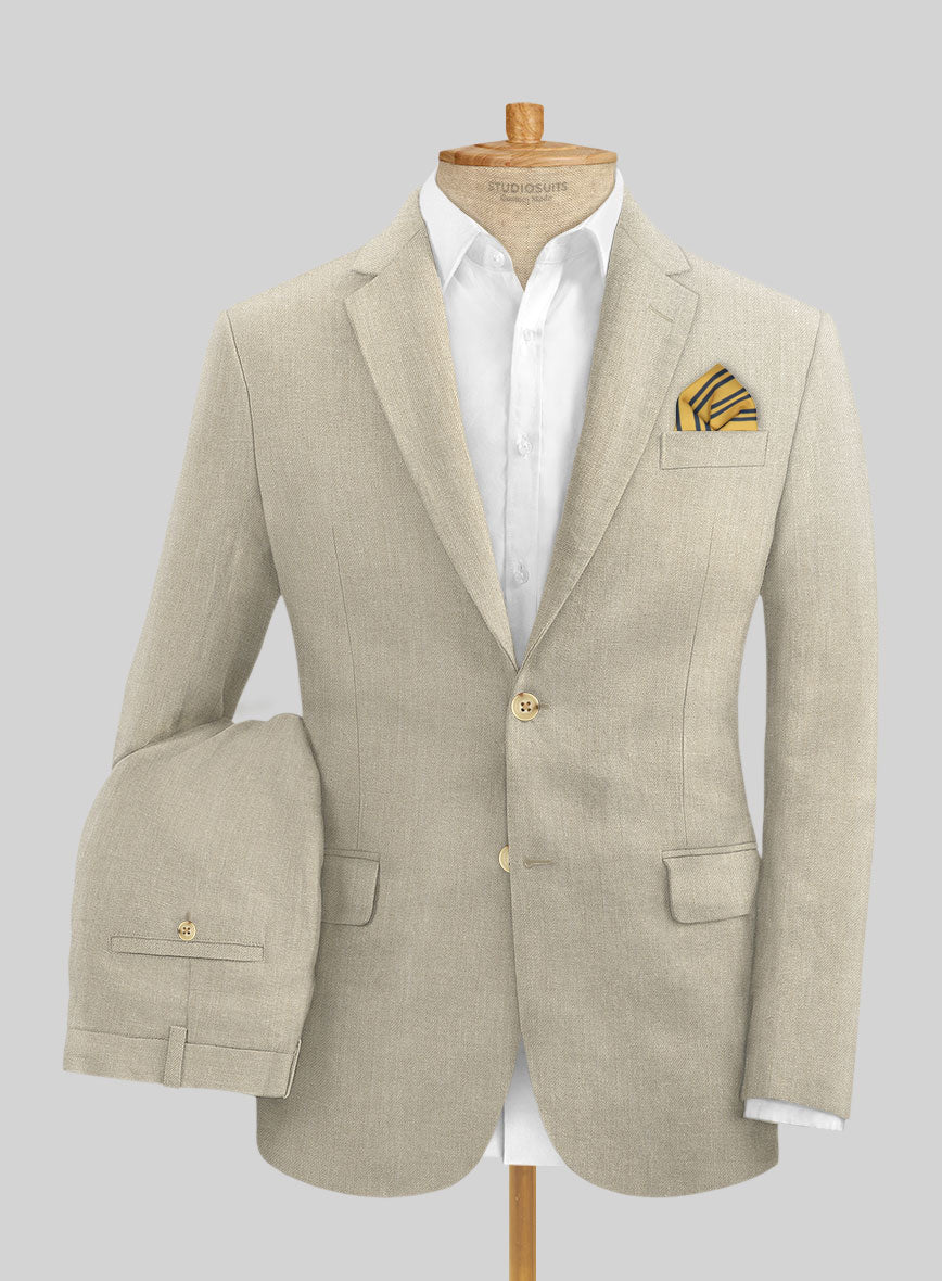 Campari Oatmeal Linen Suit