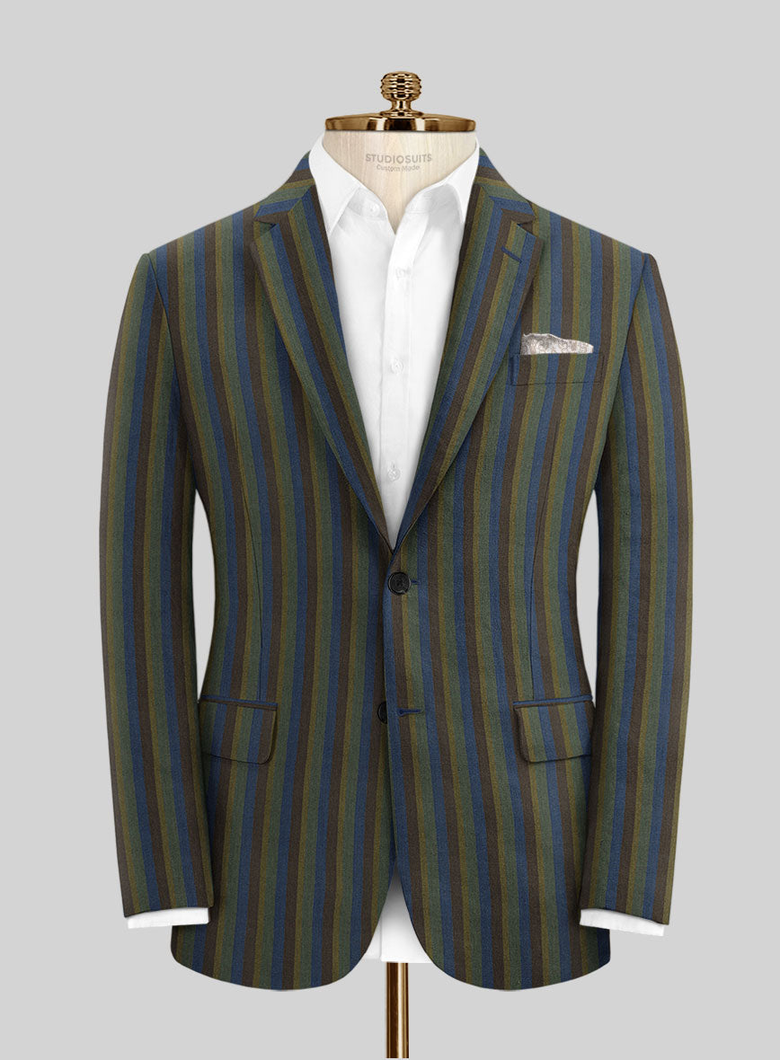 Campari Somber Stripe Linen Jacket