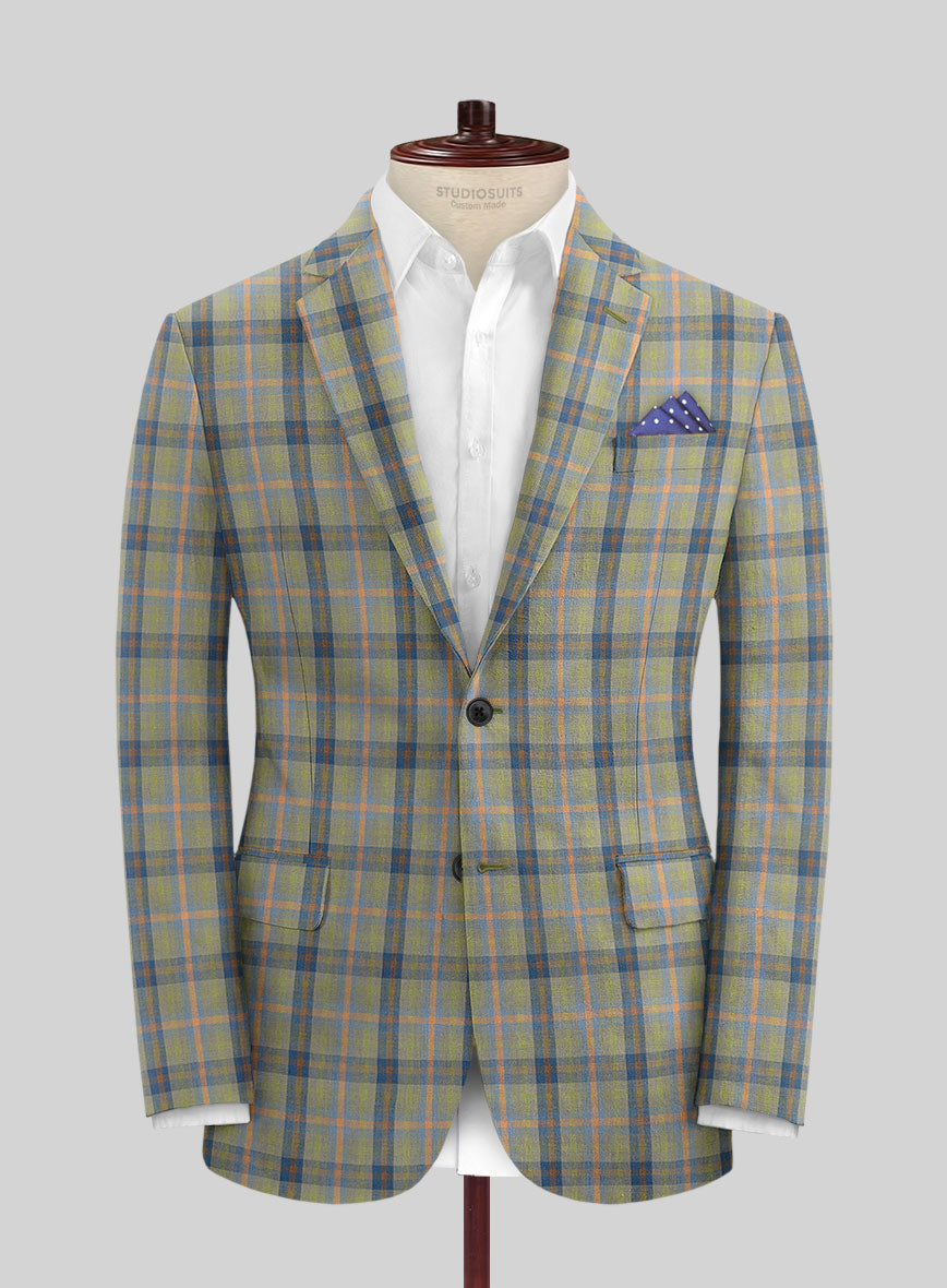 Campari Spring Checks Linen Jacket