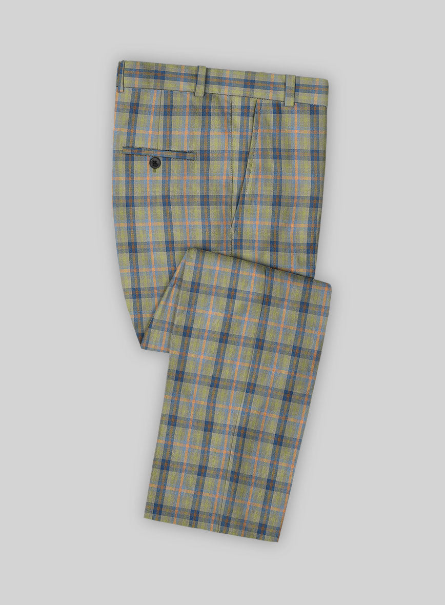 Campari Spring Checks Linen Pants