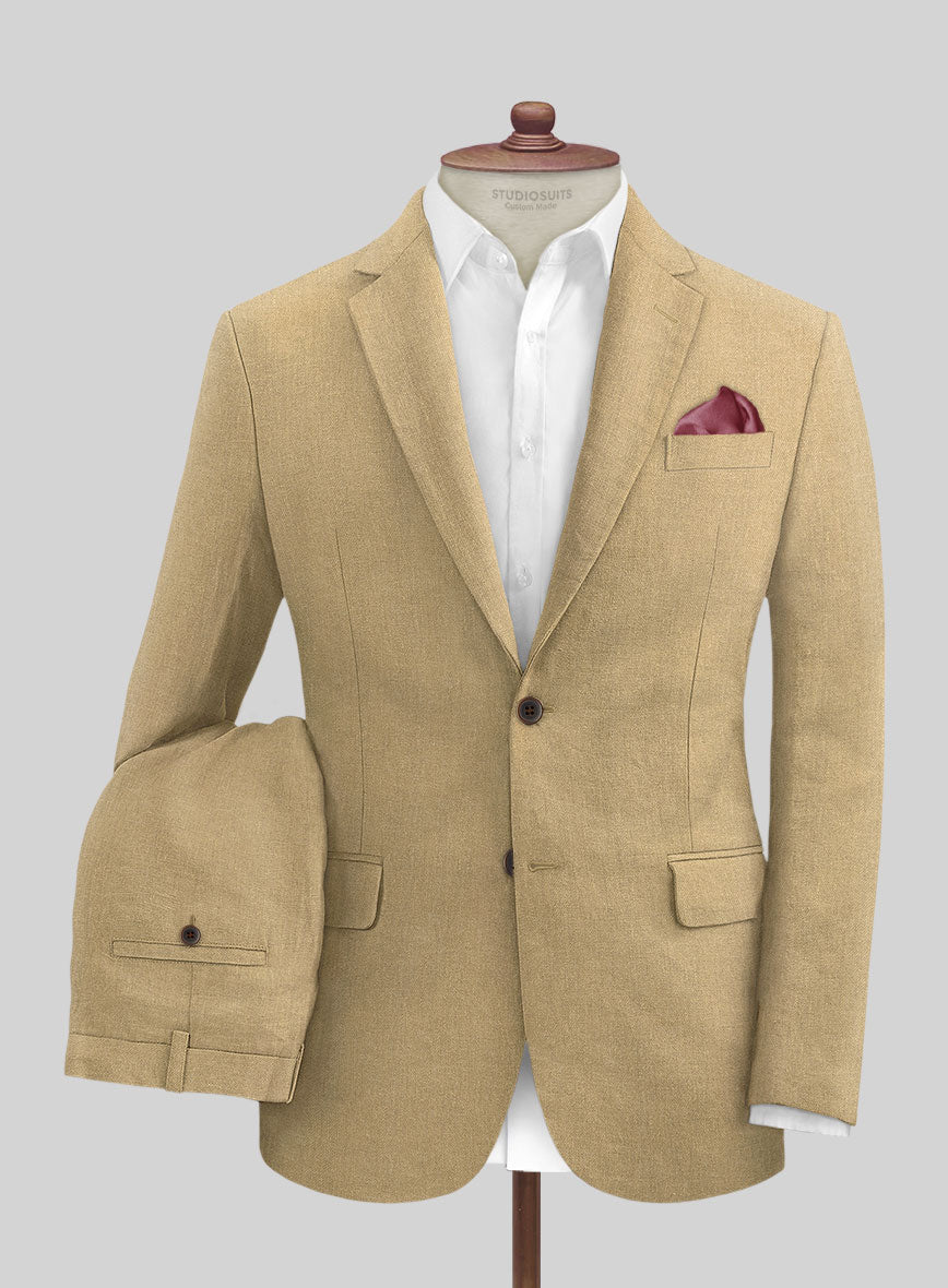 Campari Tan Linen Suit