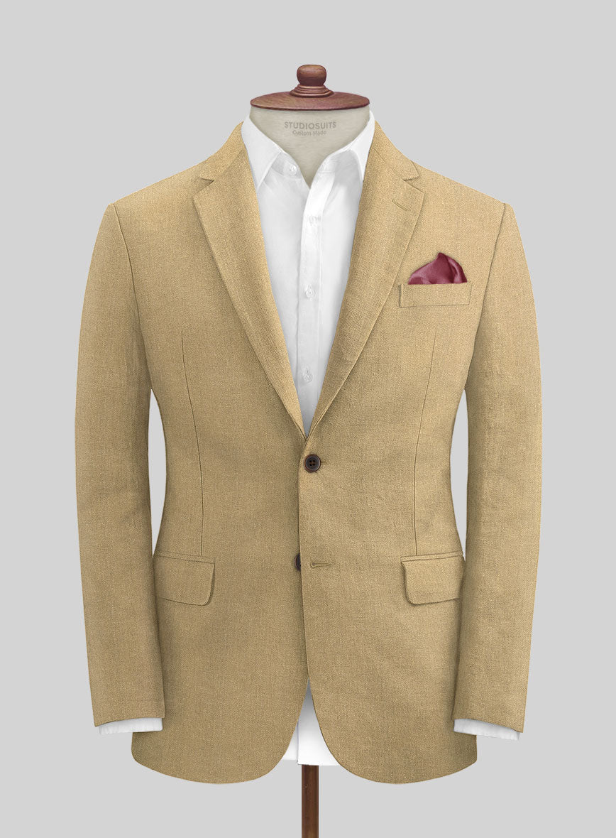 Campari Tan Linen Suit