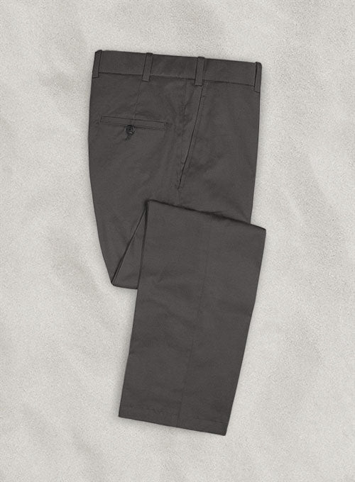 Charcoal Gray Stretch Chino Pants