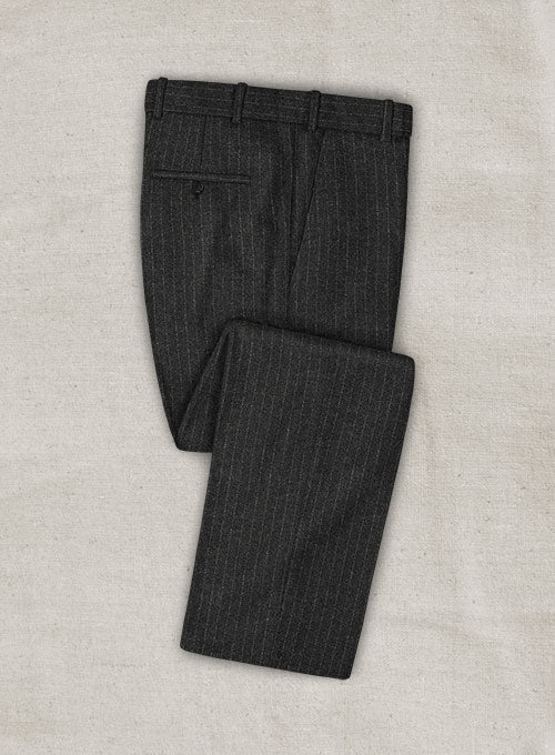 Charcoal Stripe Tweed Pants