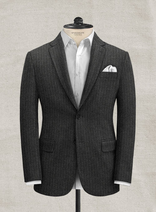 Charcoal Stripe Tweed Suit