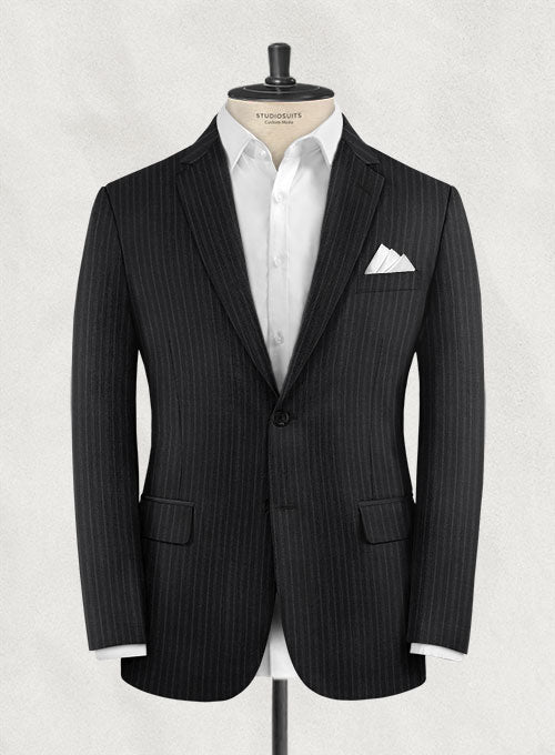 Charles Clayton Filipi Black Stripe Wool Suit