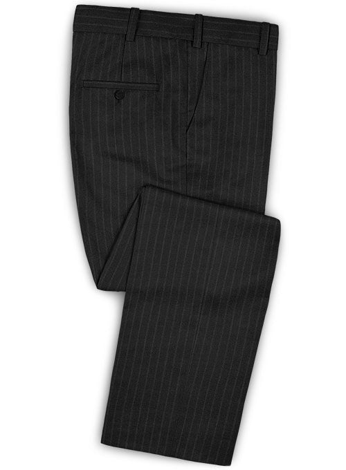 Charles Clayton Venedi Black Wool Cashmere Pants