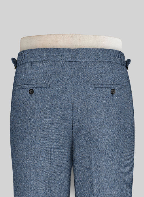 Classic Blue Denim Highland Tweed Trousers