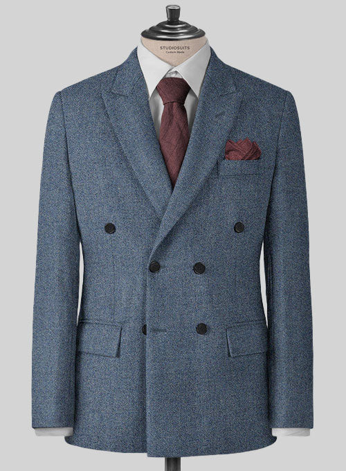 Classic Blue Denim Tweed Jacket