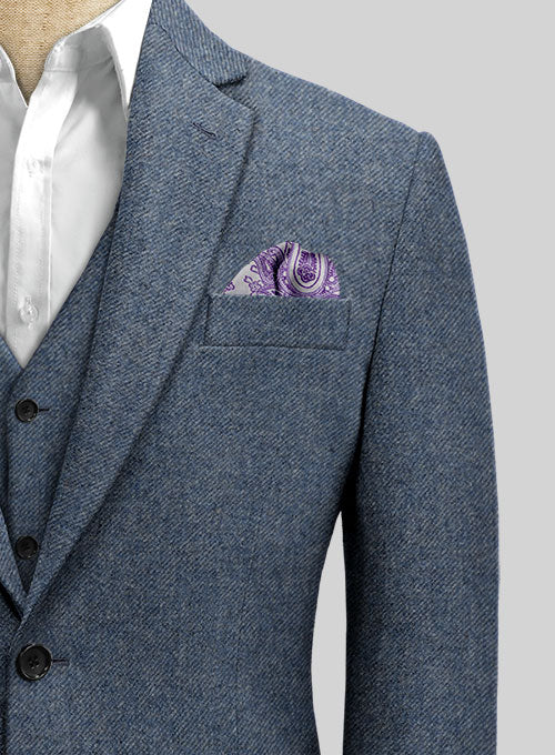 Classic Blue Denim Tweed Suit