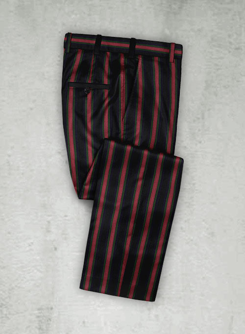 Cocktail Stripe Wool Pants