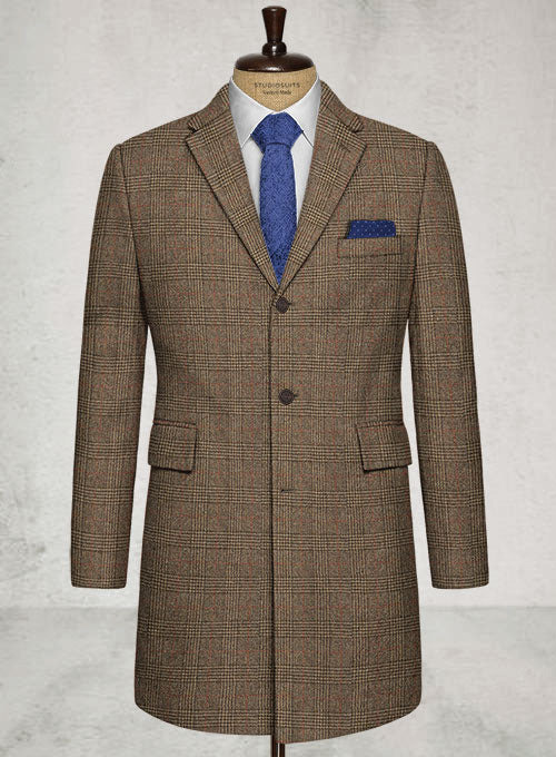 Como checks Tweed Overcoat