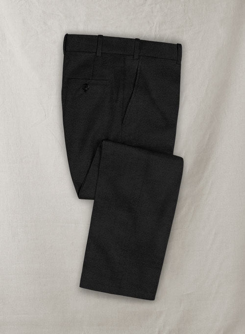 Cotton Drill Black Stretch Pants