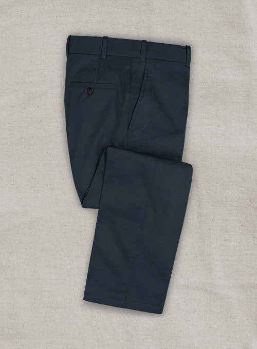 Cotton Drill Dark Blue Stretch Suit