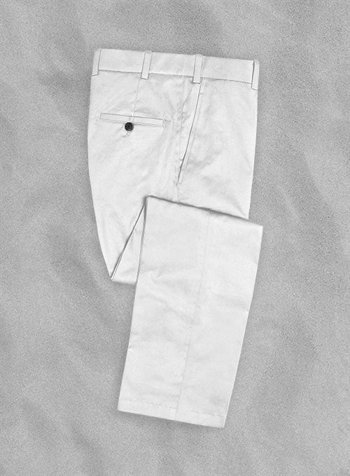 Cotton Drill White Stretch Suit