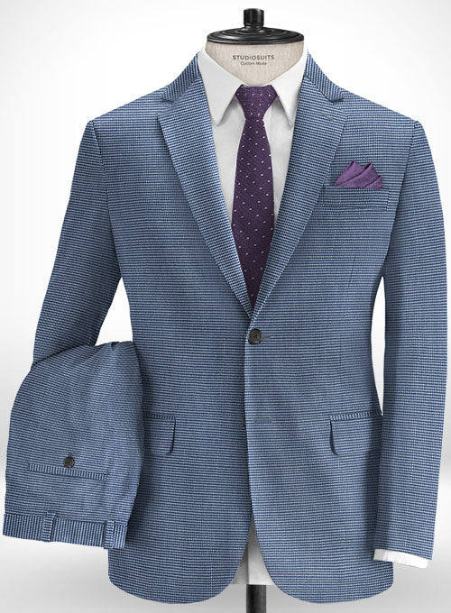 Cotton Stretch Grazia Blue Suit