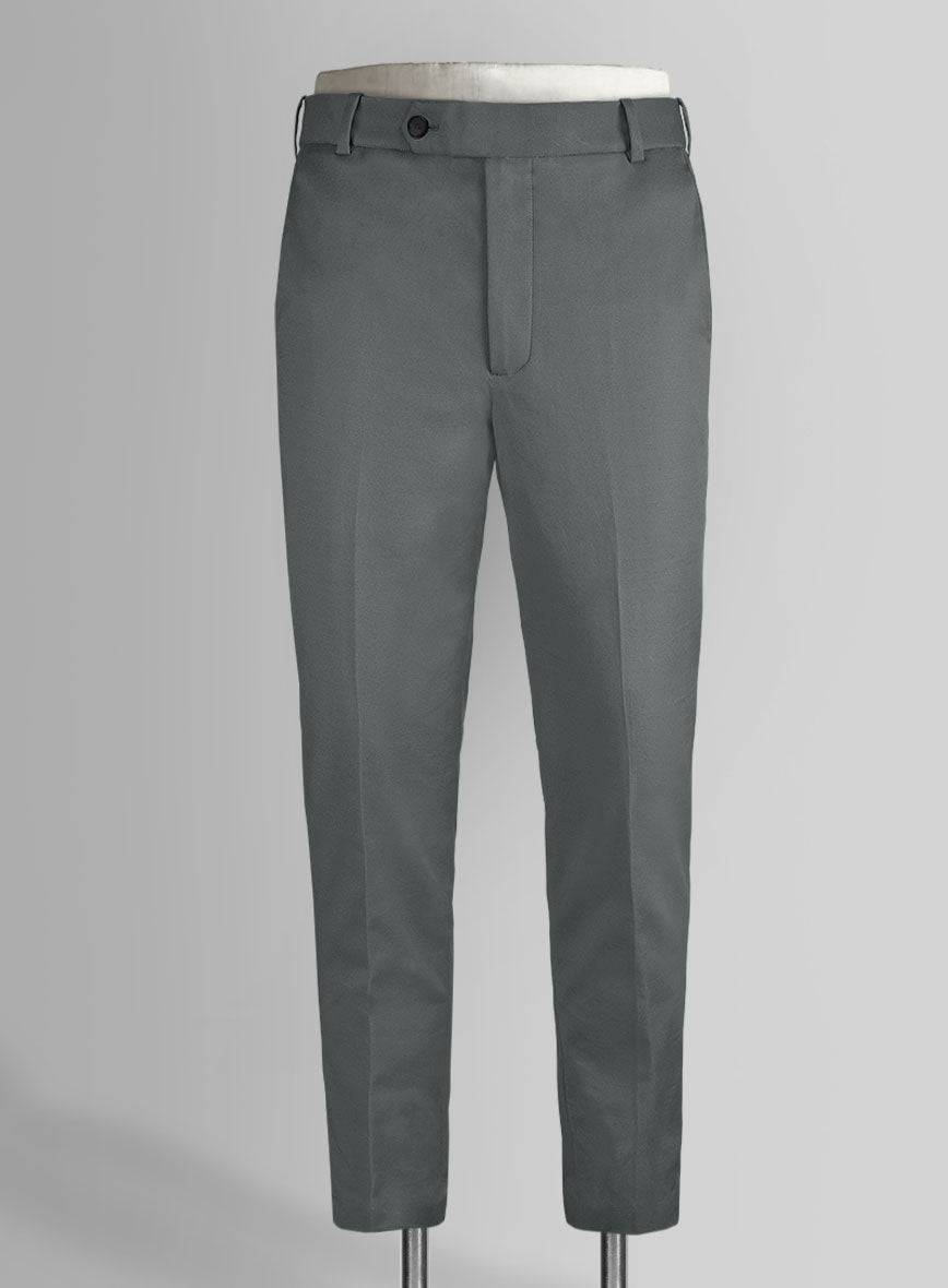 Gray Cotton Power Stretch Chino Suit - StudioSuits