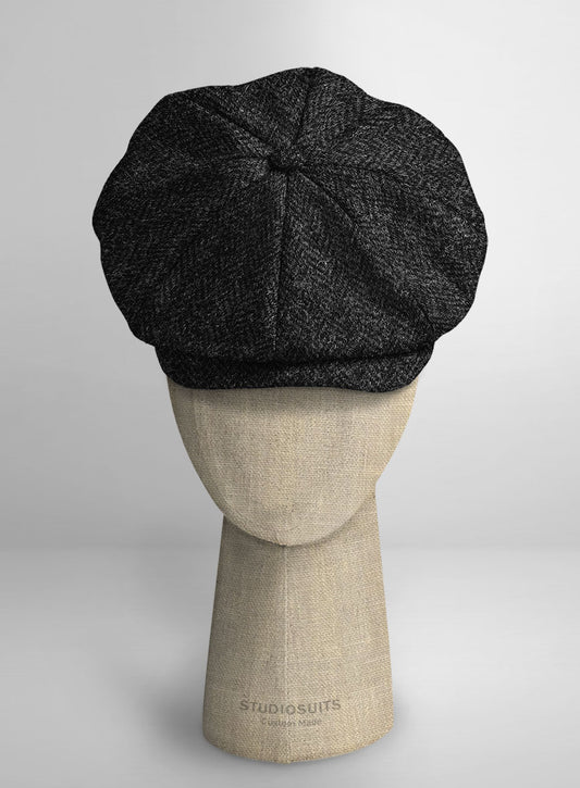 Boys black sales newsboy hat