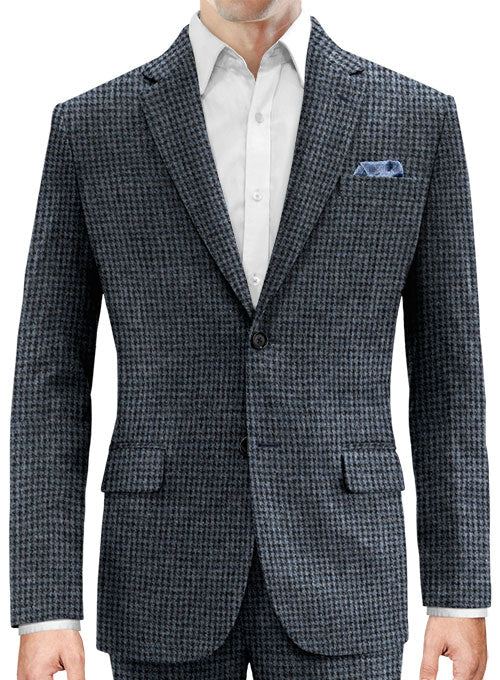 Houndstooth Blue Tweed Jacket – StudioSuits