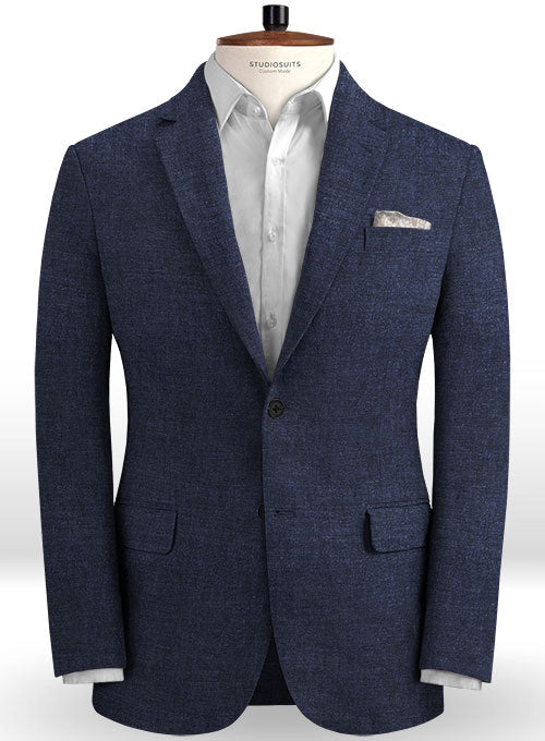 Italian Blue Khyber Linen Jacket – StudioSuits
