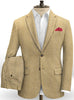 Italian Wide Herringbone Beige Tweed Suit