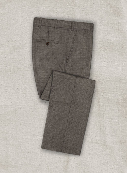 Pleated Trousers - Nailhead Tweed - Cool Sage