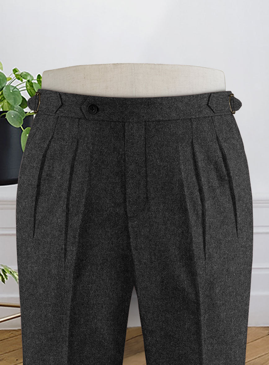 Naples Charcoal Highland Tweed Trousers#N# – StudioSuits