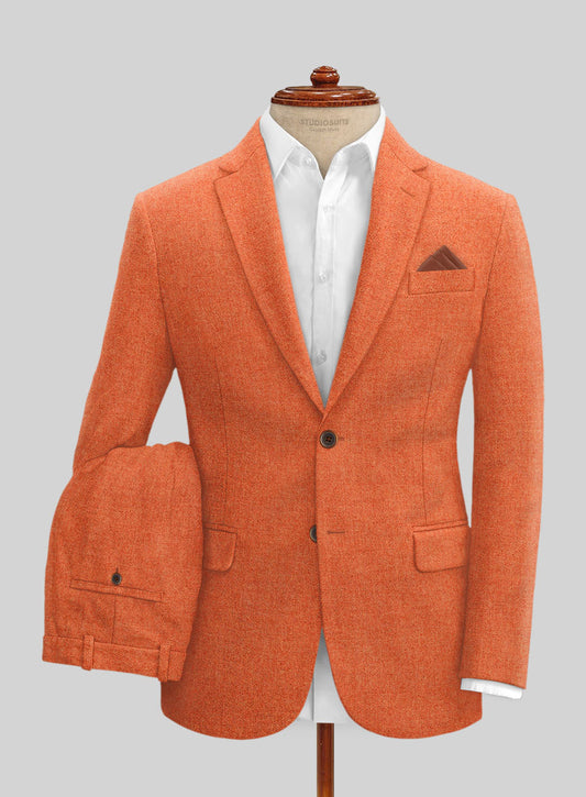 Naples Spring Orange Tweed Suit