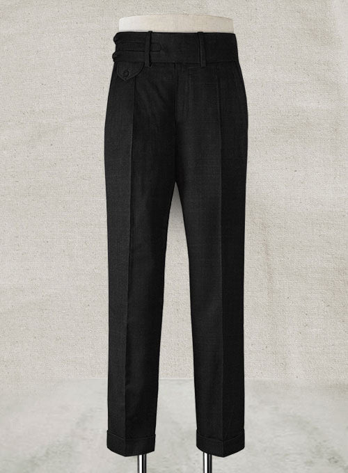 Napolean Dark Brown Double Gurkha Wool Trousers