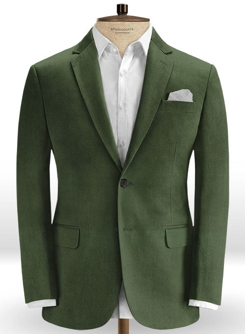 Pine Green Satin Cotton Suit – StudioSuits