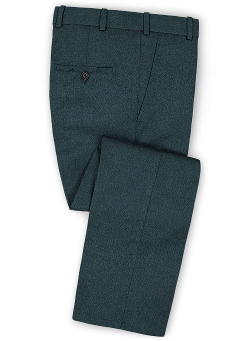 Reda Steel Green Pure Wool Pants | StudioSuits | Reviews on Judge.me