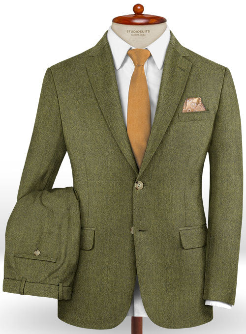 Slate Green Flannel Wool Suit