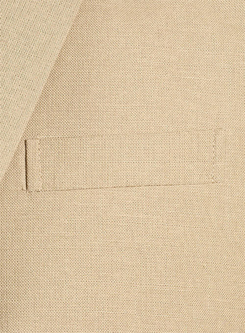 Tropical Beige Linen Jacket – StudioSuits