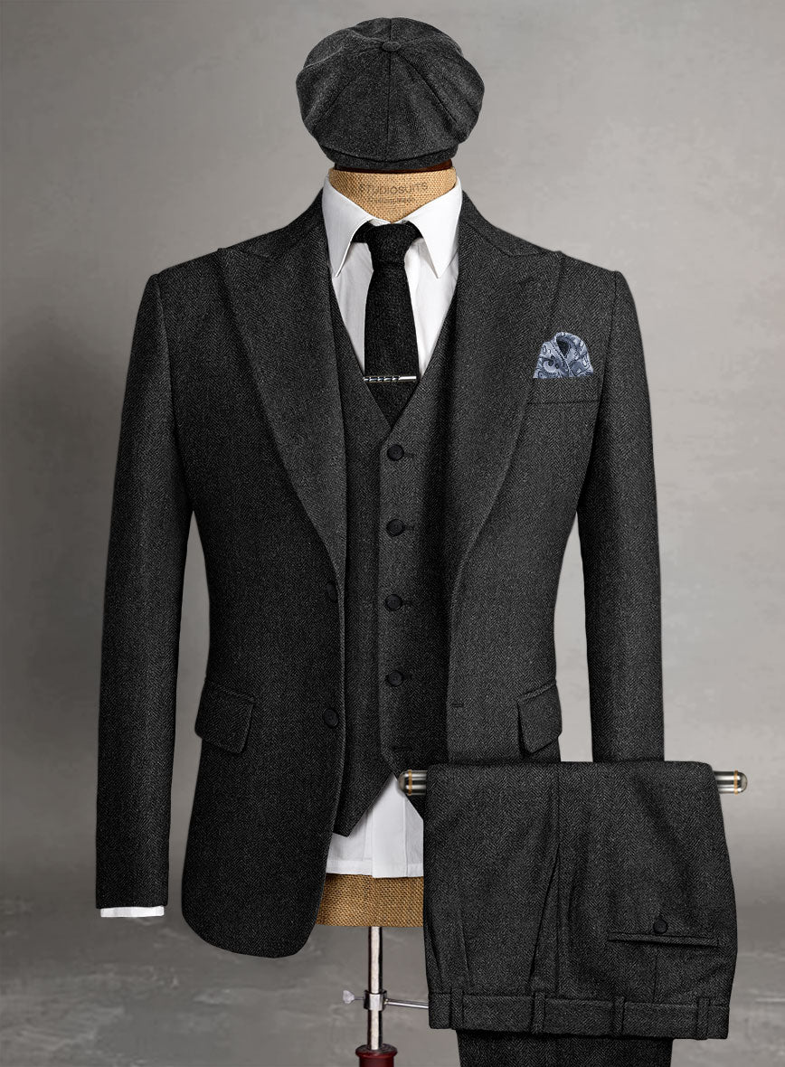 Thomas Shelby Peaky Blinders Charcoal Tweed Suit – StudioSuits