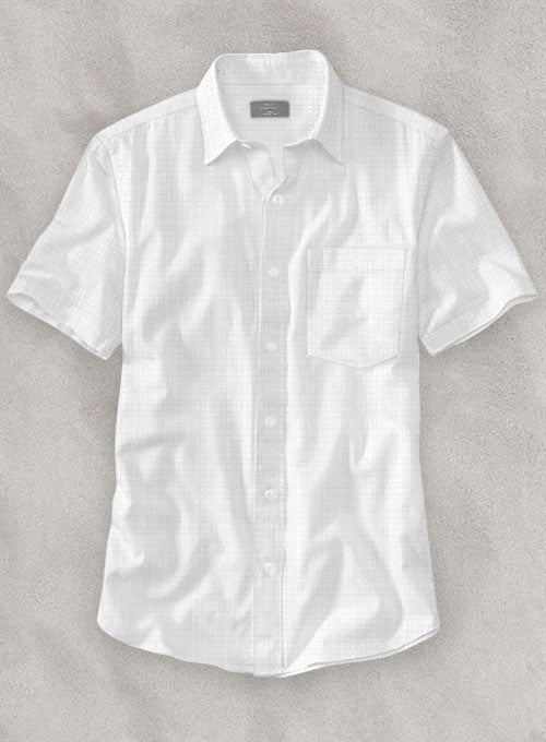 White Self Blocks Shirt