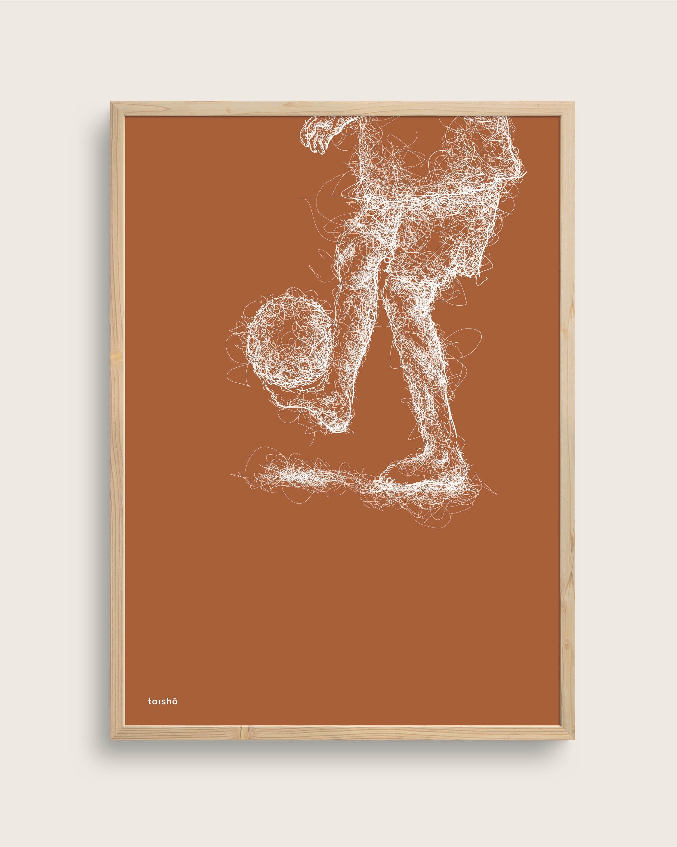 Football For A New Tomorrow Størrelse 70x100 (akustikprint inkl. egetræsramme) | Seramikku