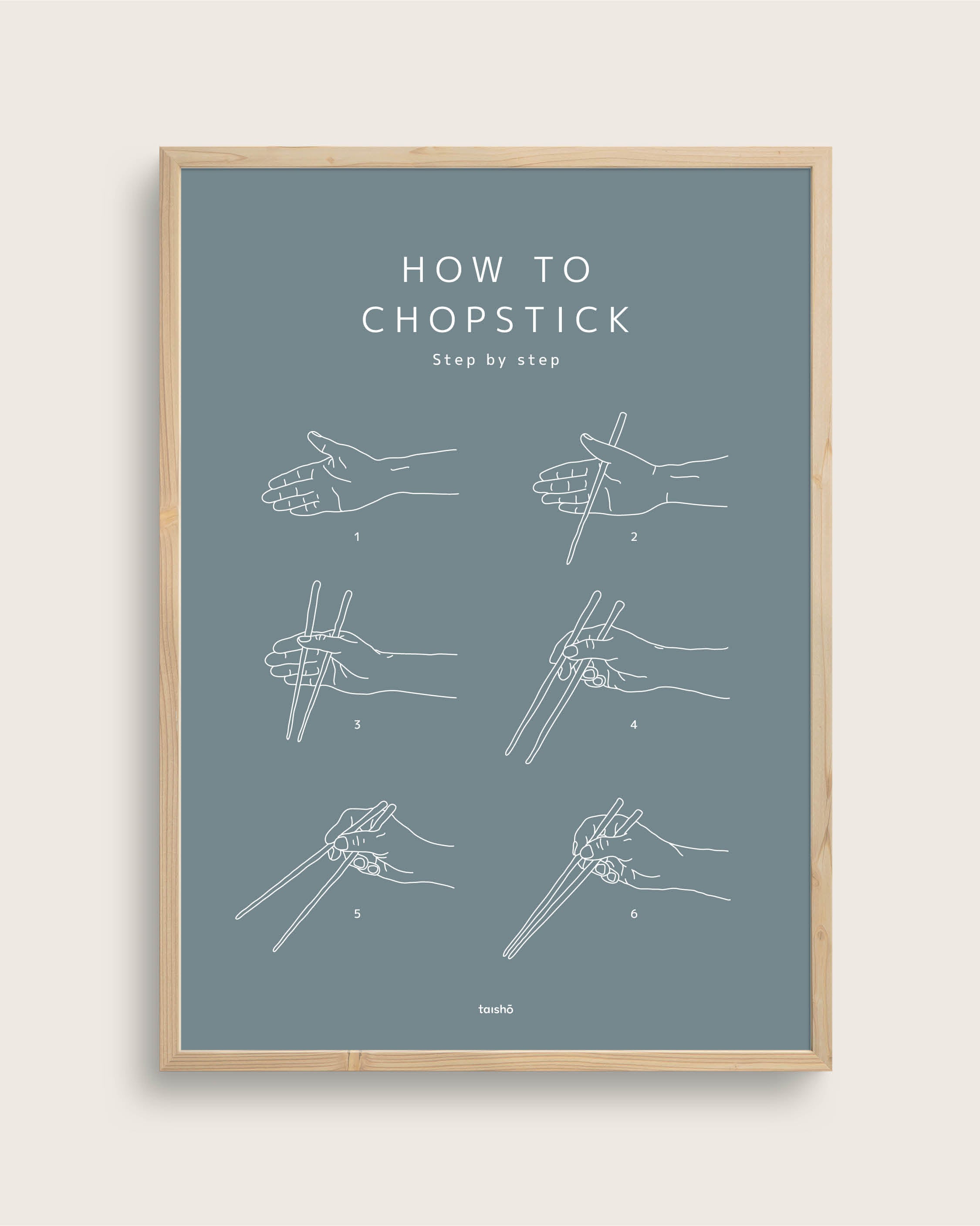 Billede af How to Chopstick Størrelse 70x100 (lærredsprint) | Seramikku