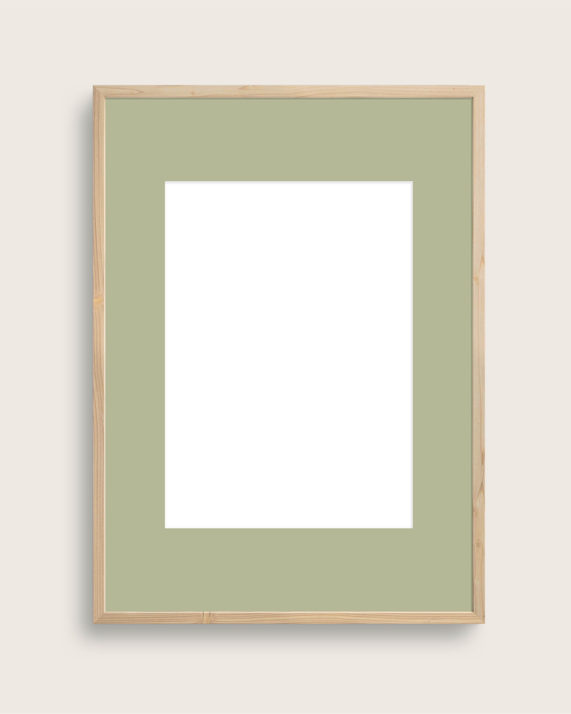 Se Passepartout - grøn Størrelse A3 (Ydermål: 40x50 cm) | Seramikku hos Seramikku.dk