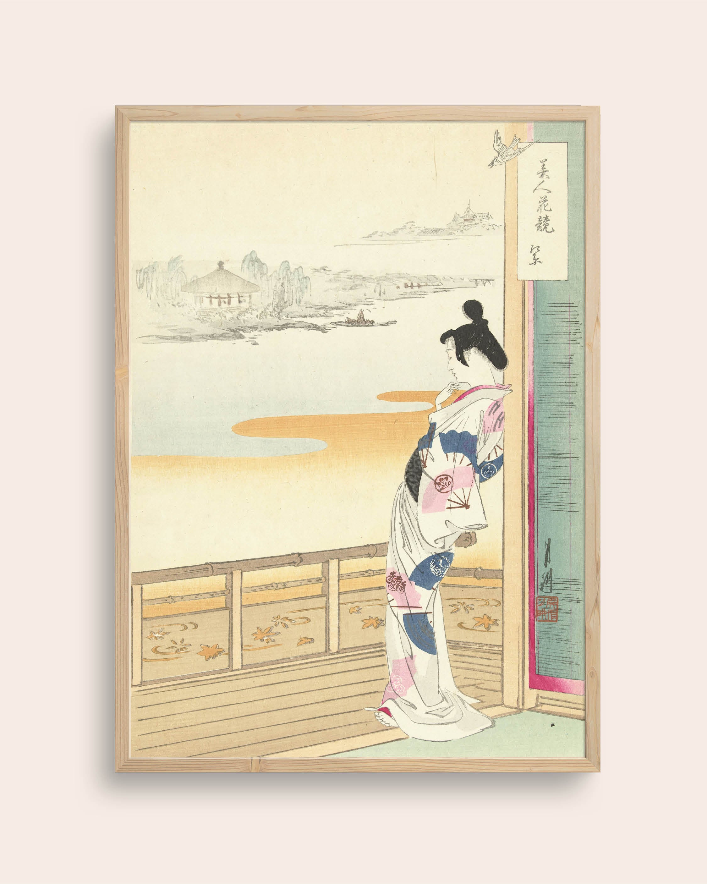 Se Keshiki Træsnit, Ukiyo-e Størrelse 70x100 | Seramikku hos Seramikku.dk