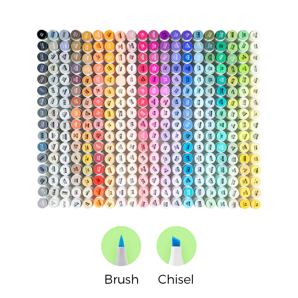 Ohuhu Honolulu, Art markers Brush & chisel – Basic Colors - Set of 72 -  Mogahwi Stationery