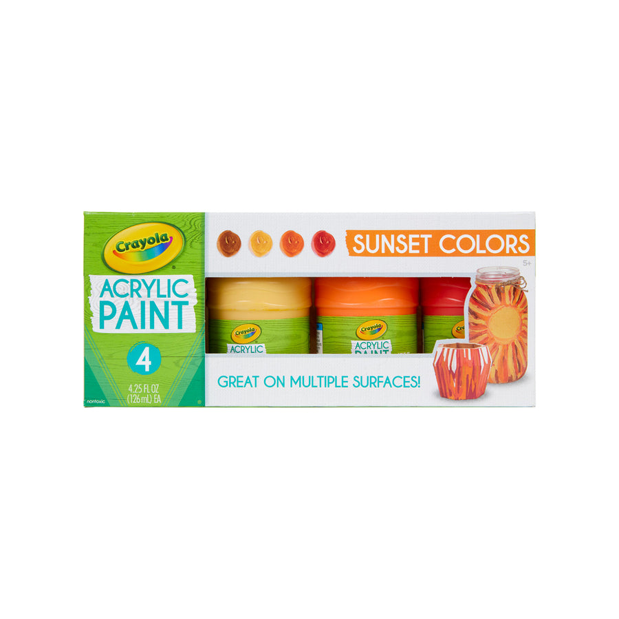 Sunset Colors Acrylic Paint Set, Set of 8 Bottles, 2 fl oz