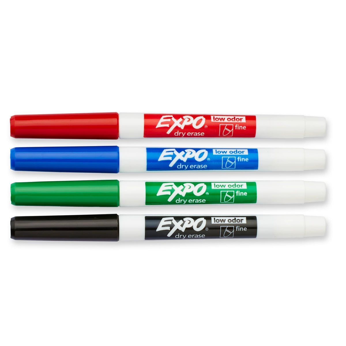 EXPO, Low Odor Dry Erase Markers, Chisel Tip, Set 12 Assorted